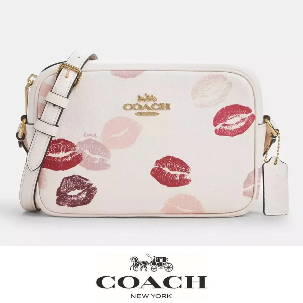 💋Coach Jamie Camera Bag With Lips Print